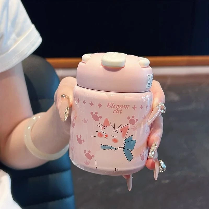 迷你保温杯新款高颜值小巧卡通不锈钢便携吸管杯可爱学生杯水杯N