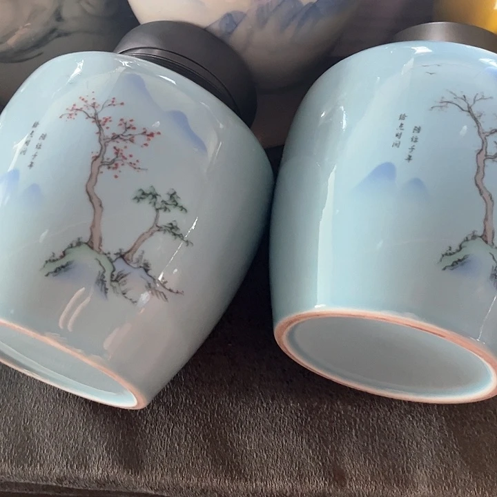 摆件三润陶瓷茶叶罐密封罐