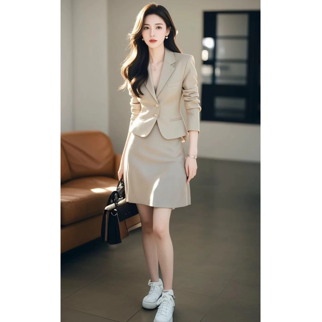 2025今年流行漂亮超火高级感穿搭一整套职业半身裙两件套装女春季