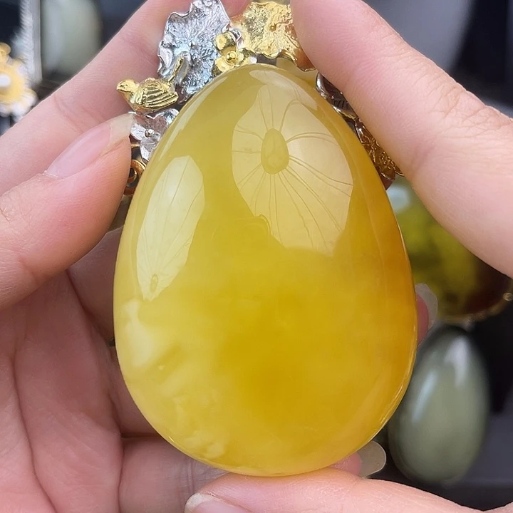 琥珀银S925镶嵌裸石