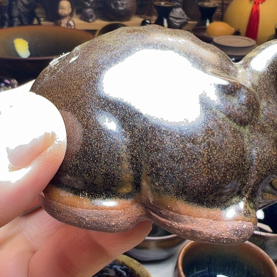 *****手工艺品琉璃建盏福袋茶宠2只