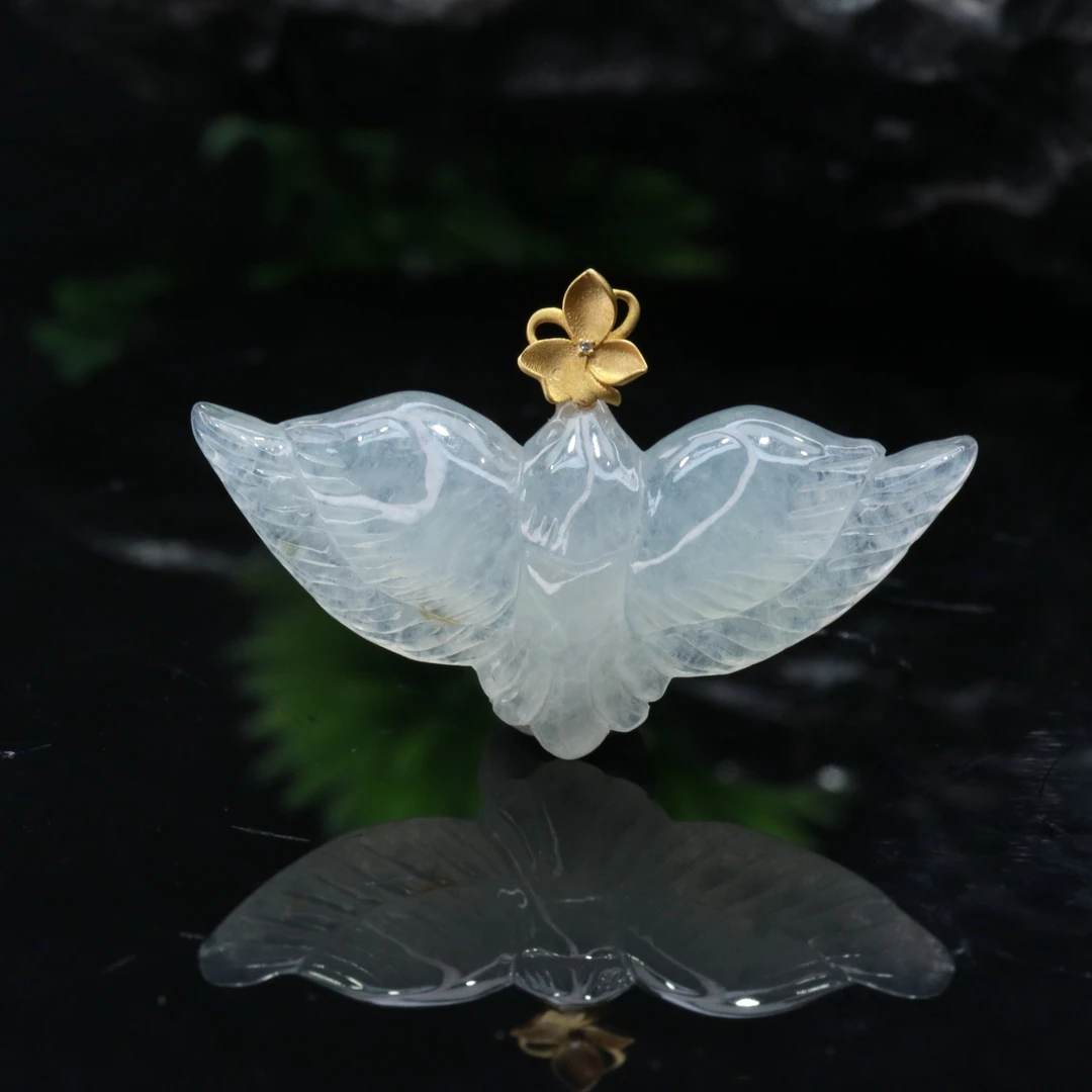 24天然缅甸翡翠A货18k吊坠/200316/上海嘉禾拍卖