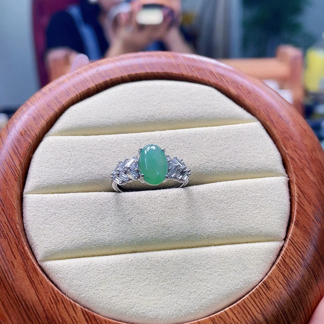 翡翠戒指未镶嵌天然翡翠Ａ货