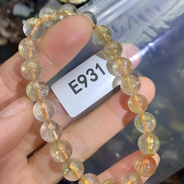 水晶天然水晶发晶手串8.9m m未镶嵌