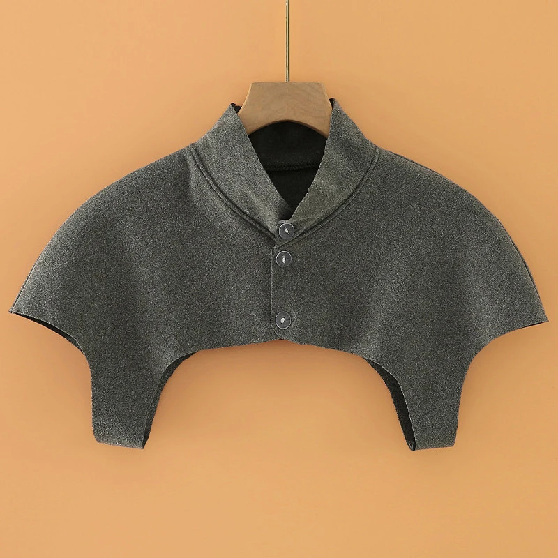 夏季德绒薄款空调房中老年肩周颈椎坎肩睡觉防寒保暖护肩居家披肩