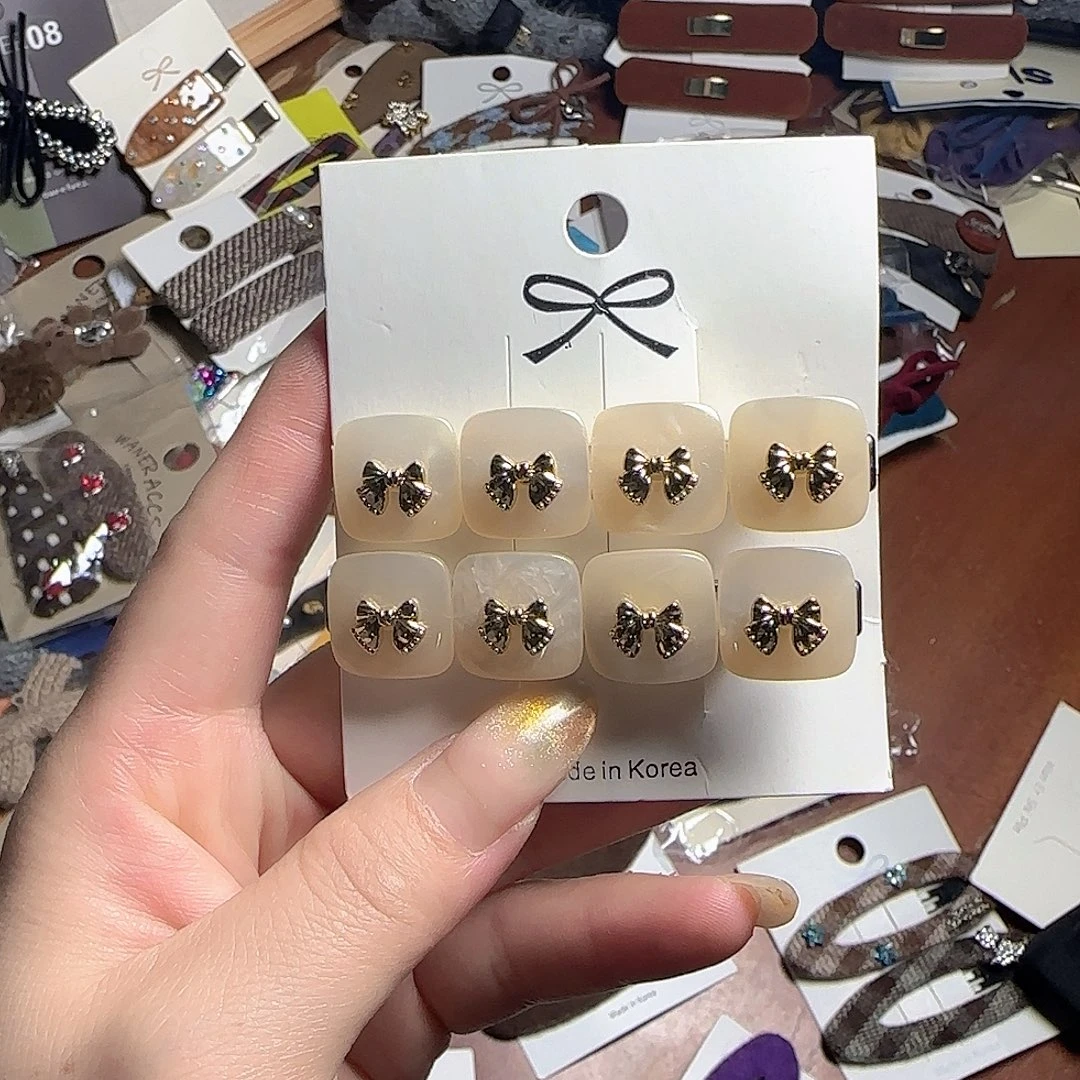 皮质非金属蝴蝶结压夹