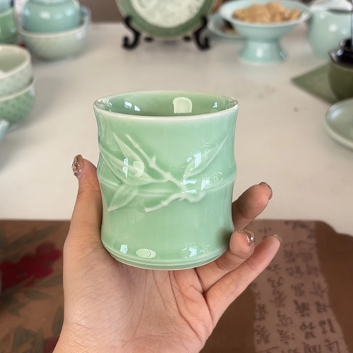 龙泉云间青瓷小米茶器