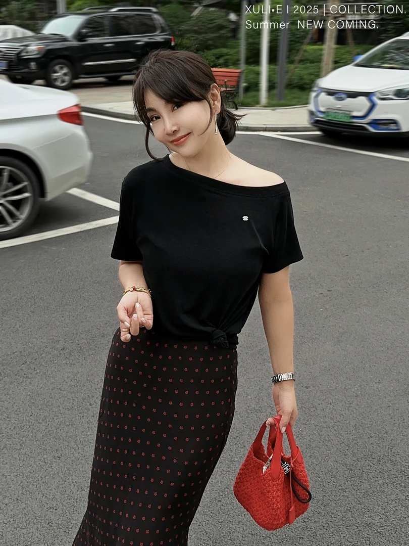 XULI'S EPOCH一字领侧小扣半袖T恤·25限定·530-2165