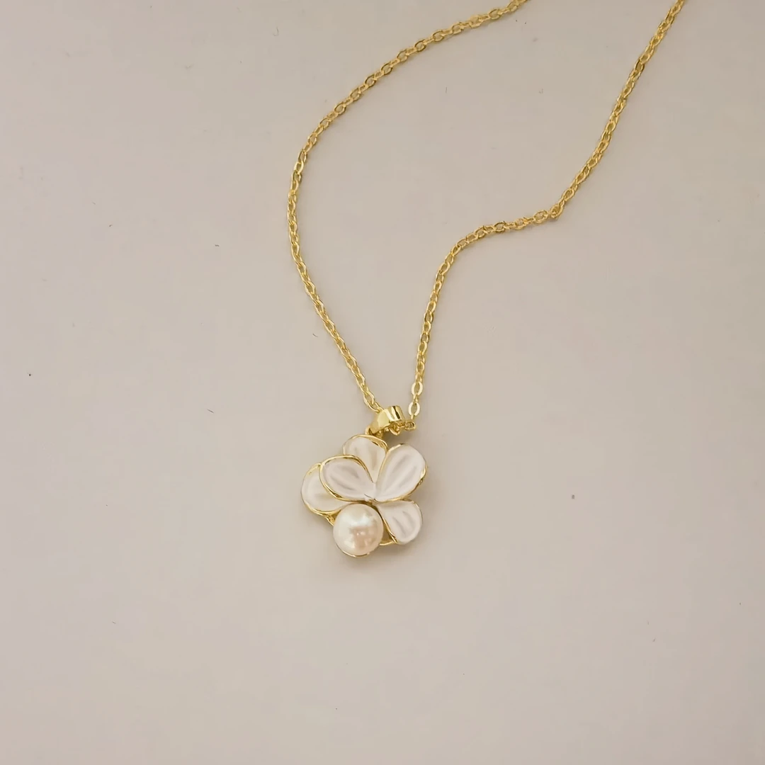 清沧 天然淡水珍珠 大白花珍珠项链 7001