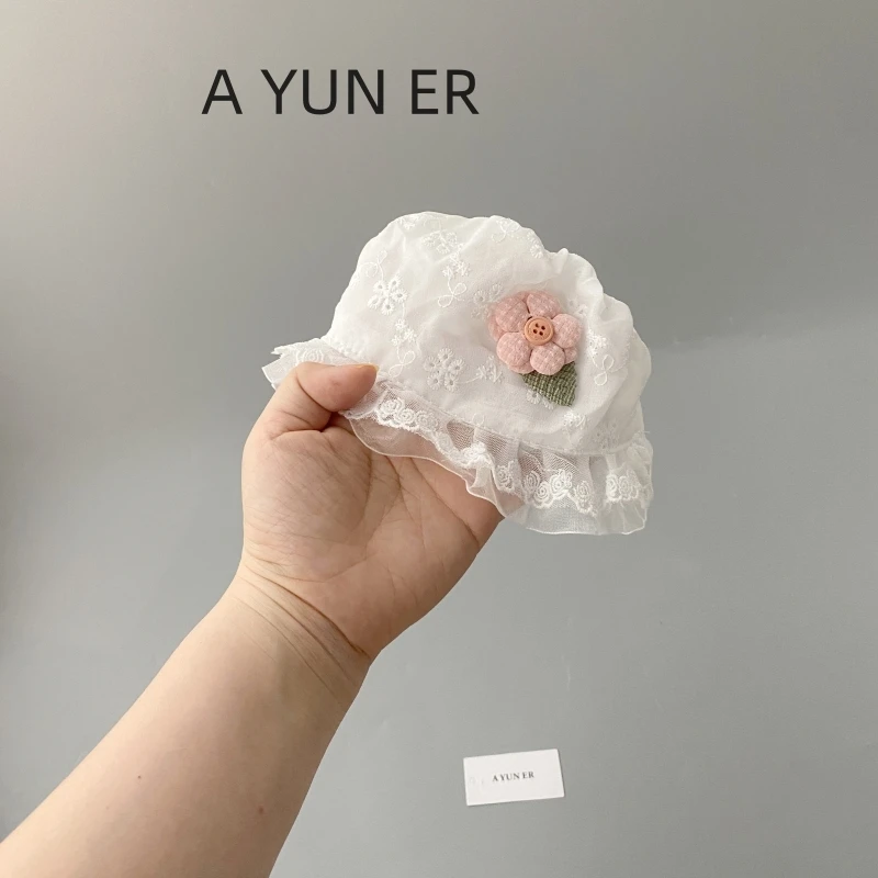 婴儿护囟门发带帽子夏季薄款胎帽洋气新生小月龄女宝宝遮头卤头带