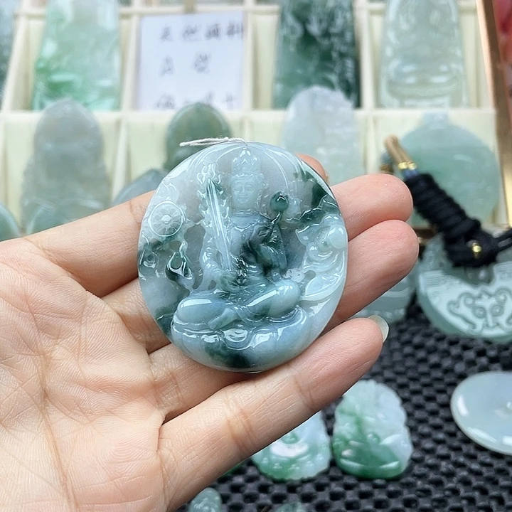 颈饰未镶嵌翡翠天然翡翠虚空