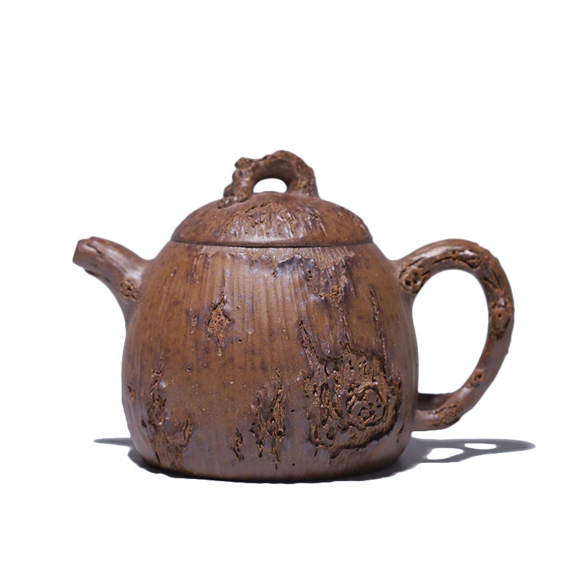 大吉羊柴烧 宜兴紫砂壶茶壶 原矿本山绿泥枯木秦权150ml徐顺伟