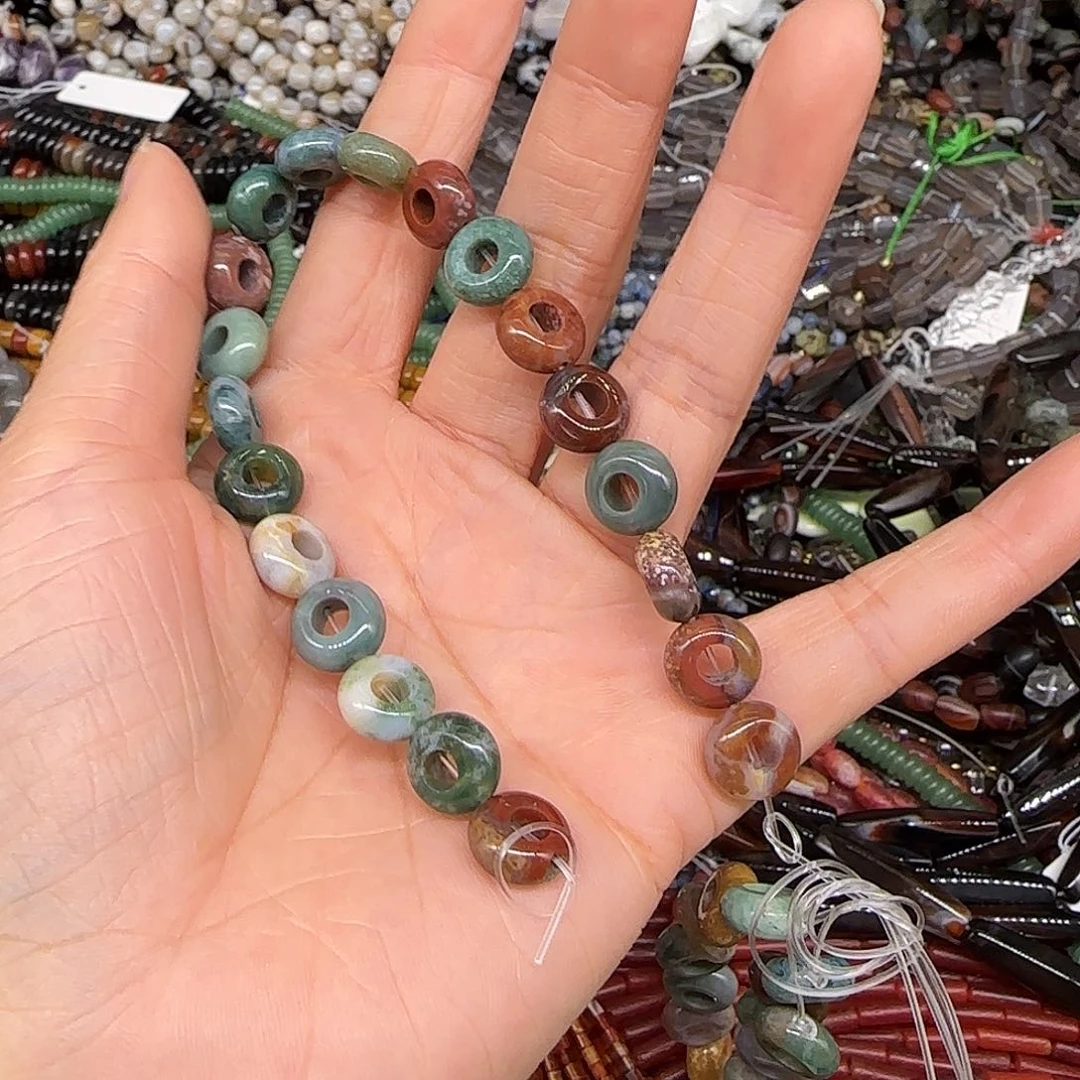 玛瑙/玉髓合金珠宝半成品印度玛瑙10mm半条