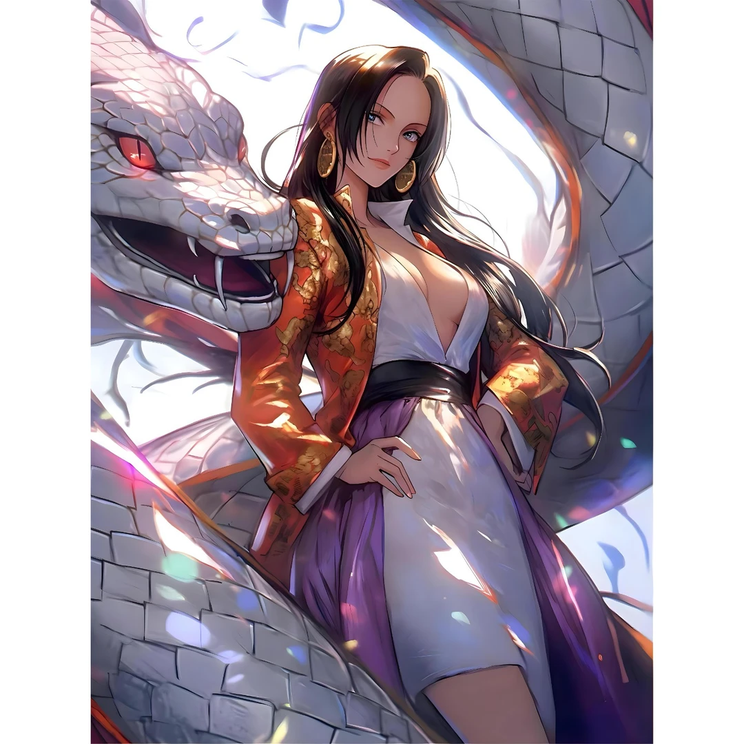 43.海贼王 大蛇蓝衣女帝动漫装饰画电竞房卧室 30x40
