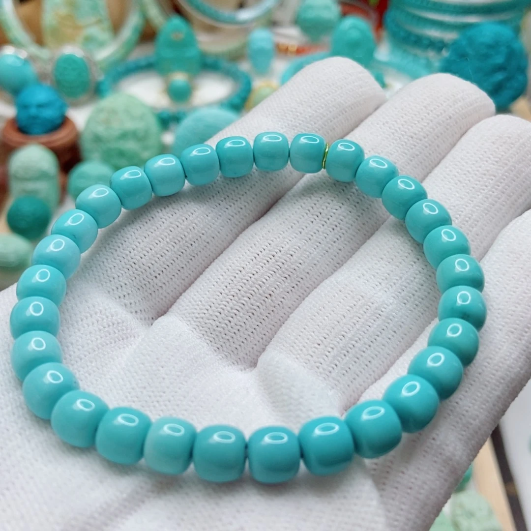 四***季绿松石未镶嵌手串