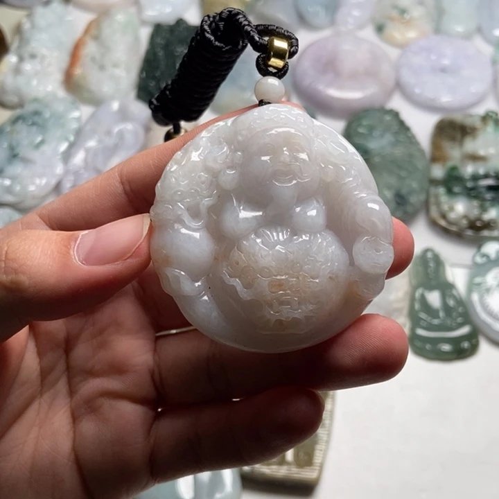 翡翠未镶嵌颈饰财爷46