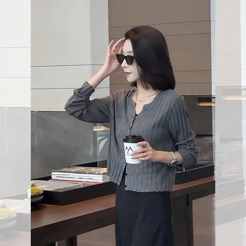 外搭防晒针织开衫上衣女夏季坎肩罩衫配吊带裙小披肩外套