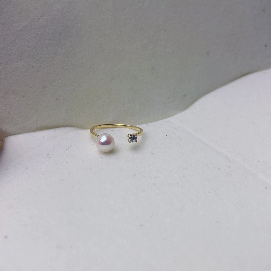 海水珍珠戒指银S925镶嵌我****户