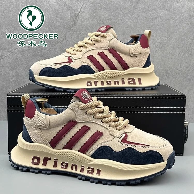 啄木鸟男鞋官方正版男士潮流百搭低帮鞋男士加绒保暖时尚休闲棉鞋