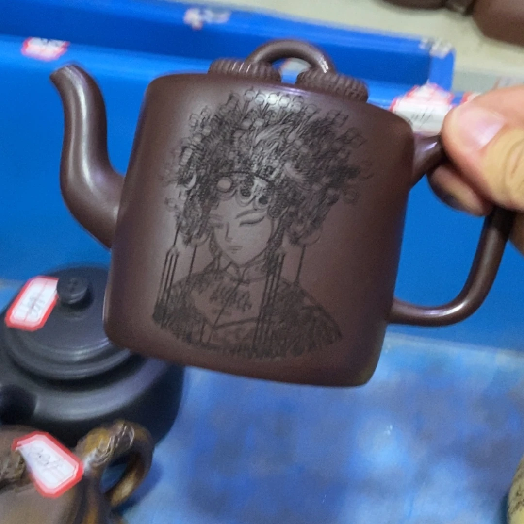 茶壶紫泥白15 双圈