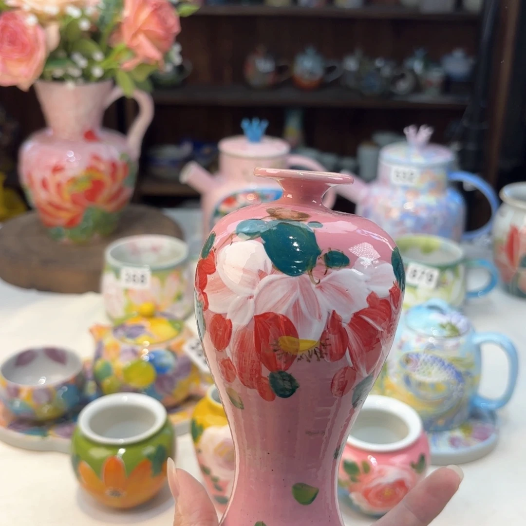 景德镇手绘高温釉下彩陶瓷茶具