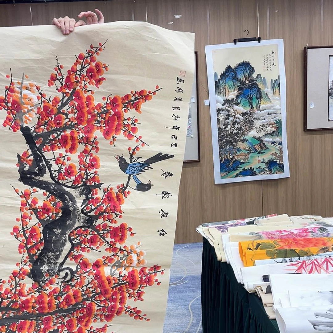 国画穿越后在太白卖字画