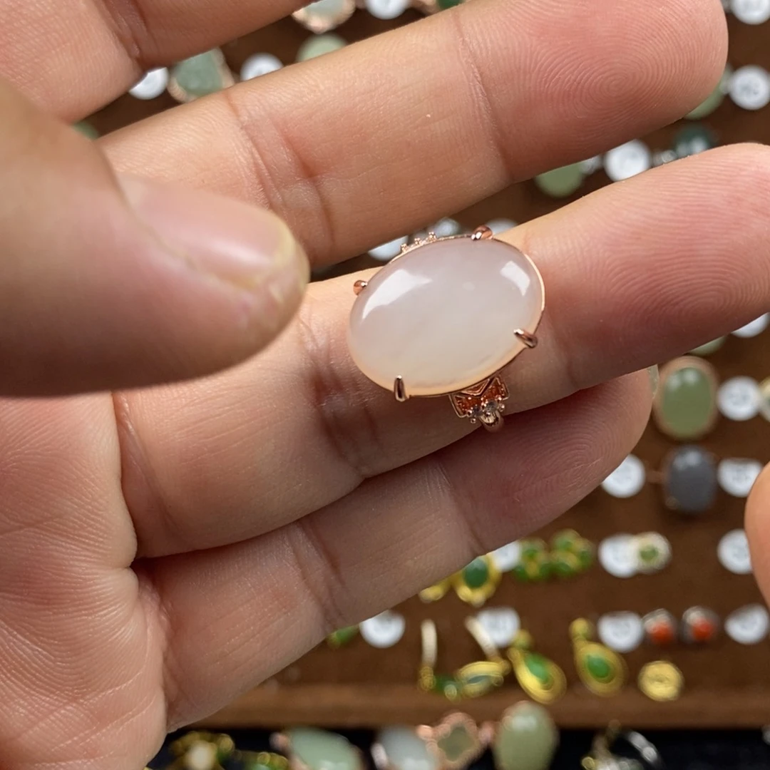 和田玉（白玉）戒指合金