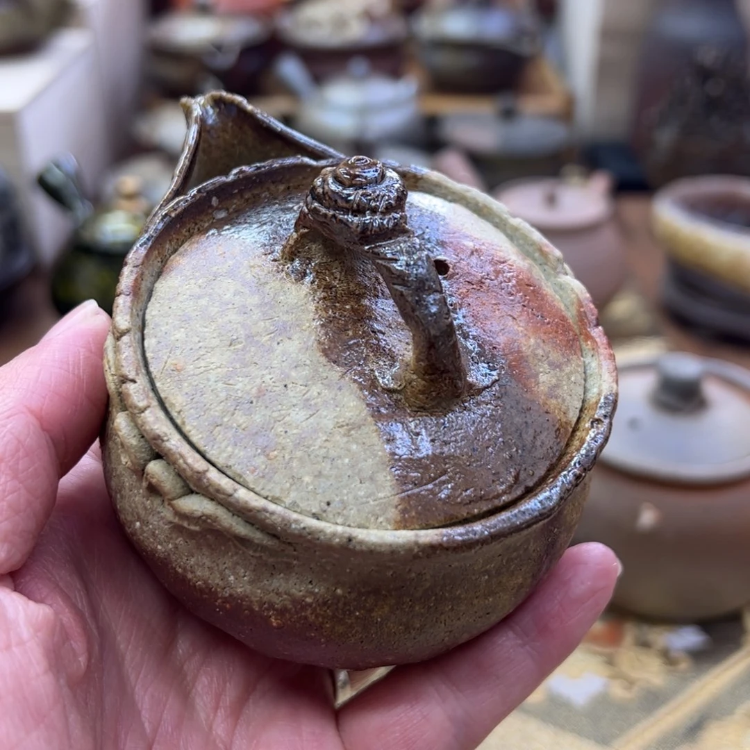 森笃夫备前烧宝瓶即*斋