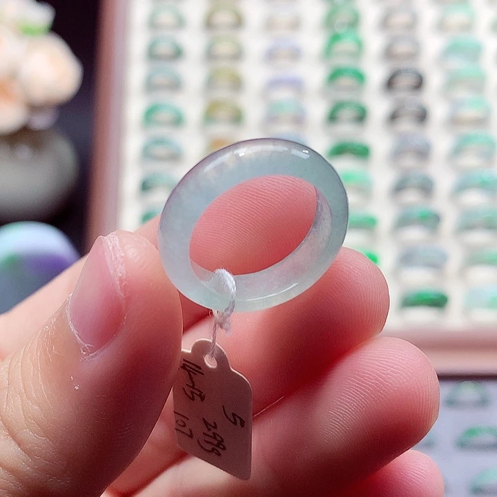 翡翠未镶嵌戒指14-15号