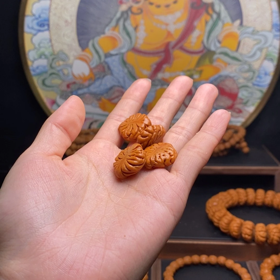 手串桃核酷****！龙纹桃核大肠