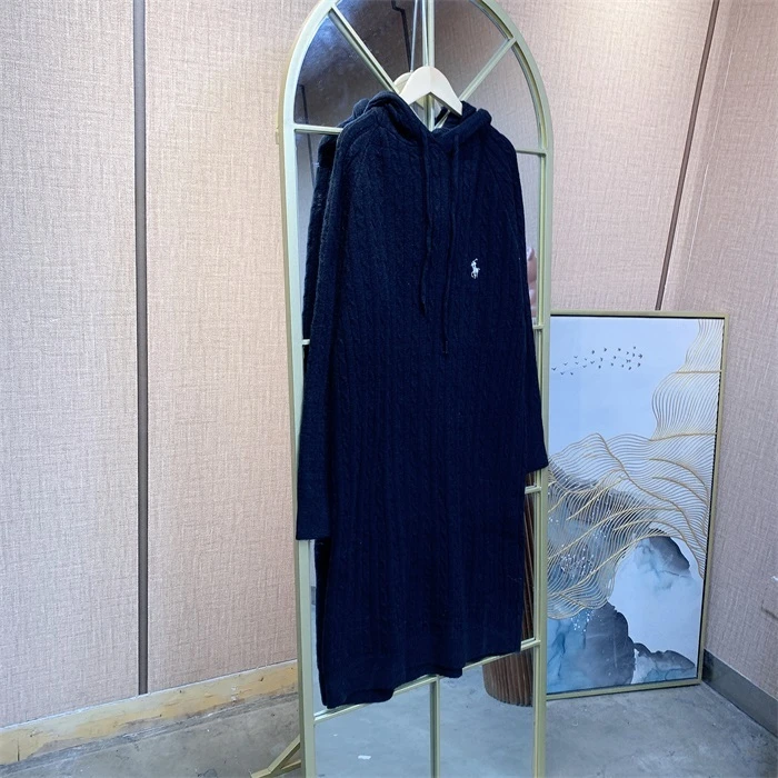 BB036黑色孕妇连帽针织裙子90-150