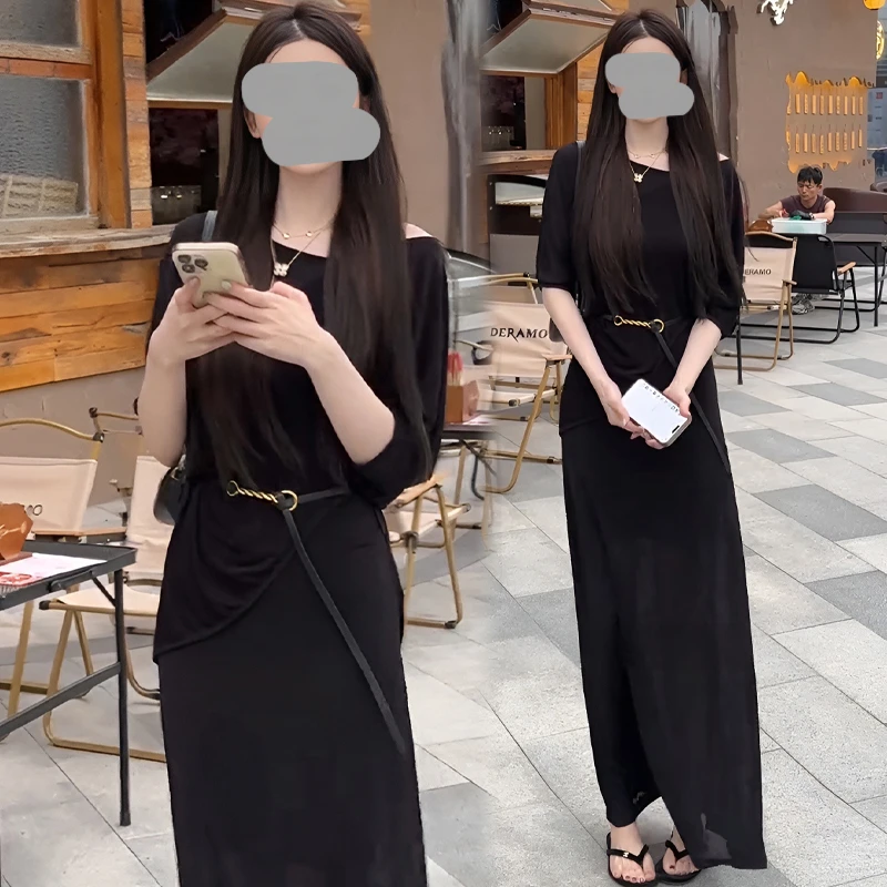 韩系纯欲风夏季新款出游度假风减龄时尚套装连衣夏季欲风条纹套装