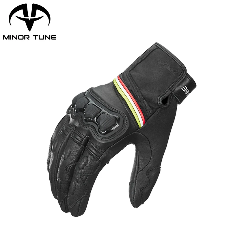 小调子(MINOR TUNE)摩托车手套四季保暖机车羊皮触屏防摔