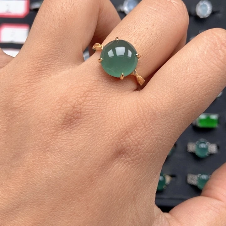 翡翠未镶嵌戒指戒指