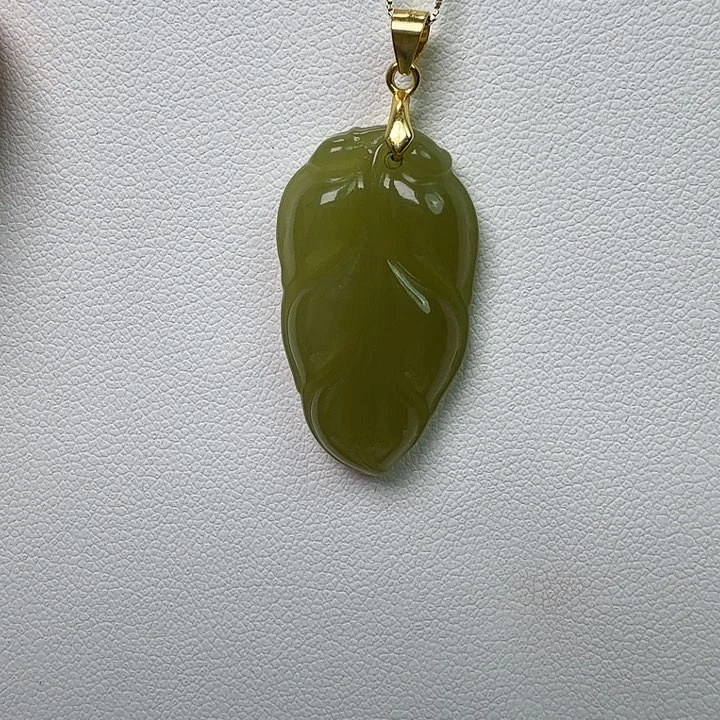 和田玉银S925镀金镶嵌颈饰