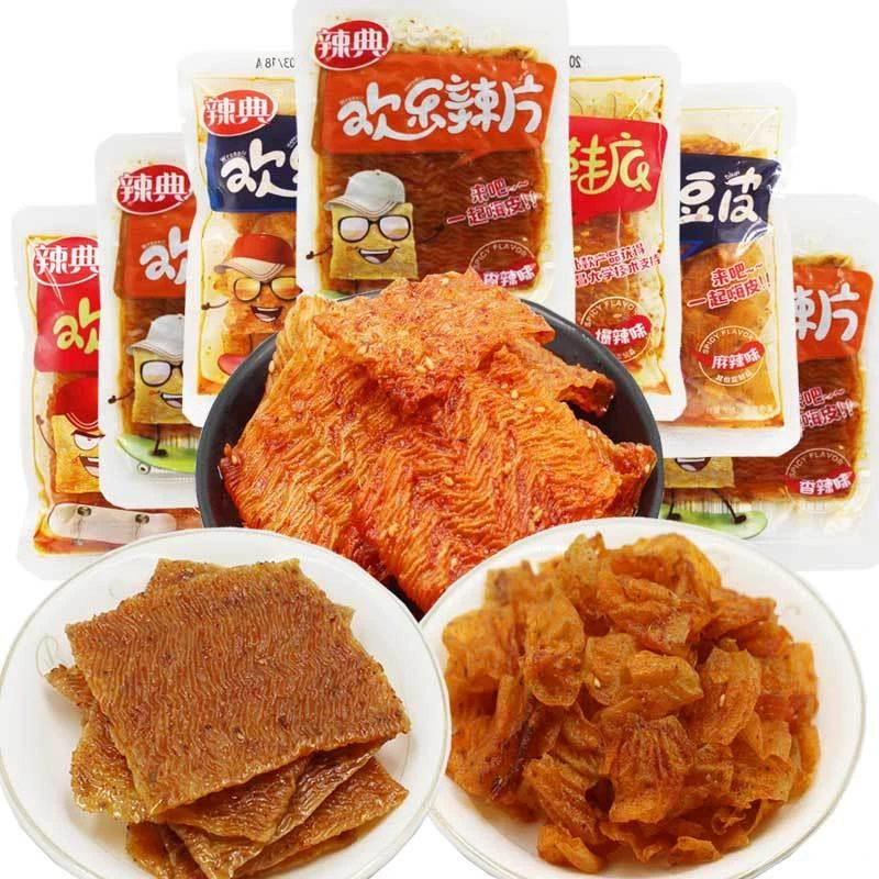 后怀旧辣典欢乐鞋底变态辣豆皮辣条江西特产麻辣味面筋大辣片