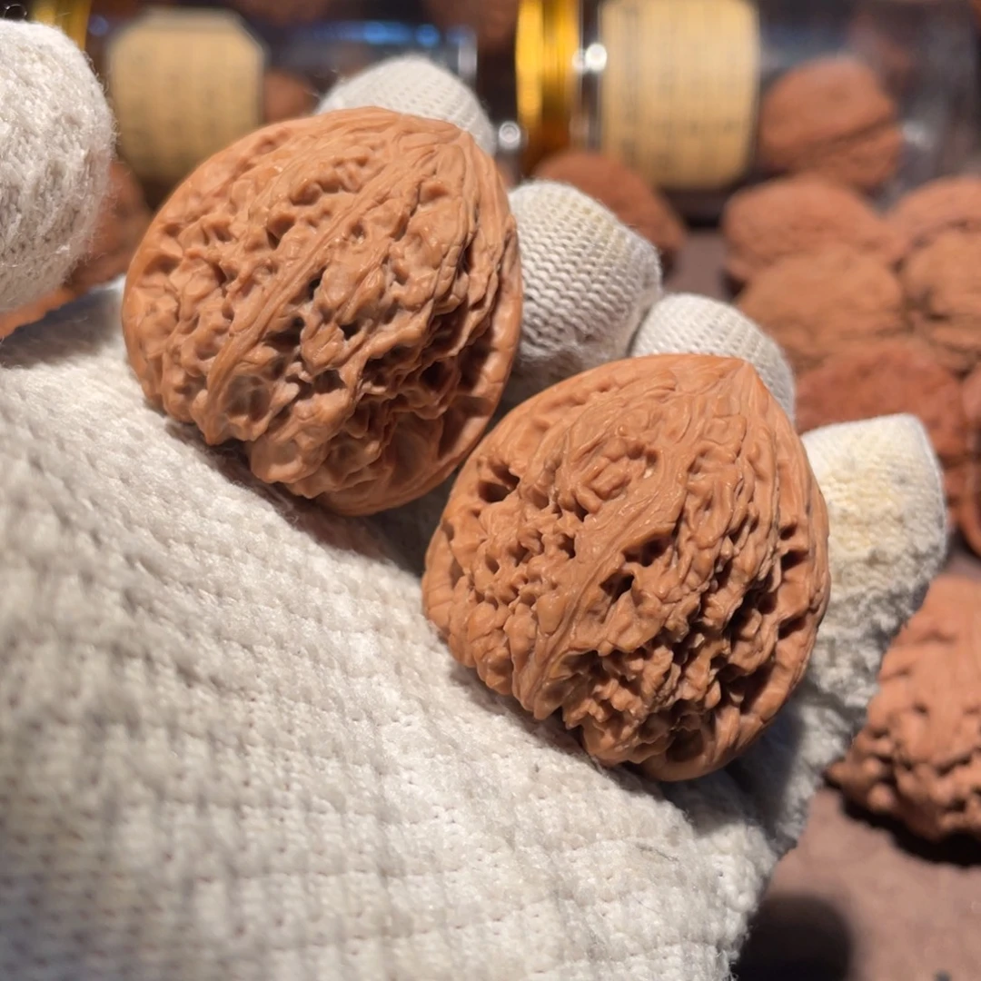 吊坠文玩核桃39三角拉丝蚂蚁纹南疆