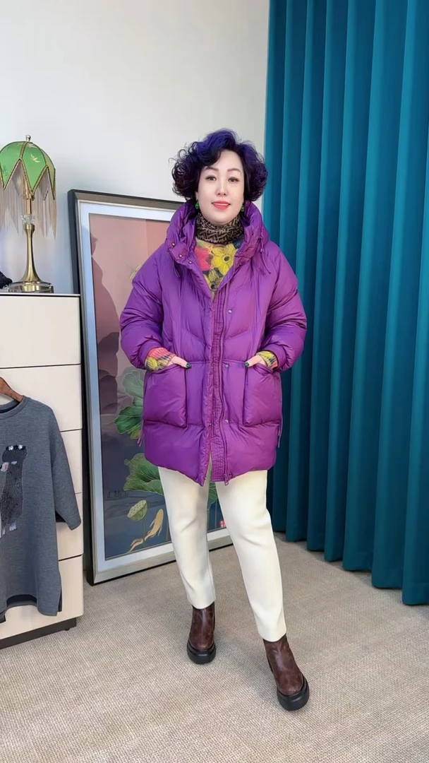 【敏敏家】冬季新款净色羽绒服