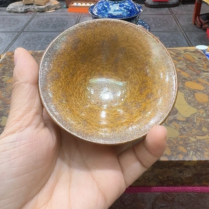 麦浪杯一个，瓷。。品茗