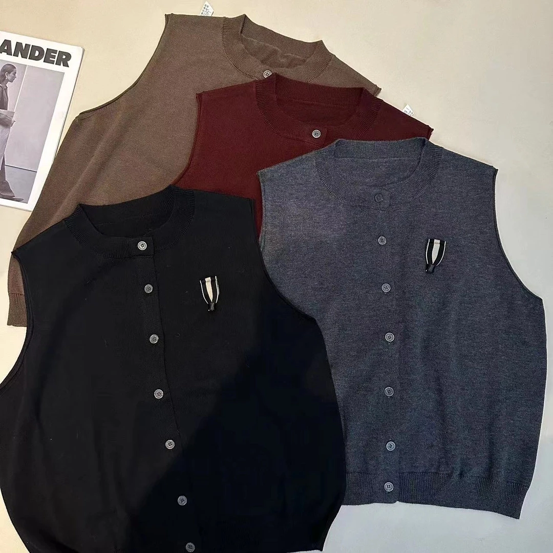 yj-秋冬款针织设计感时尚洋气百搭气质马夹女款