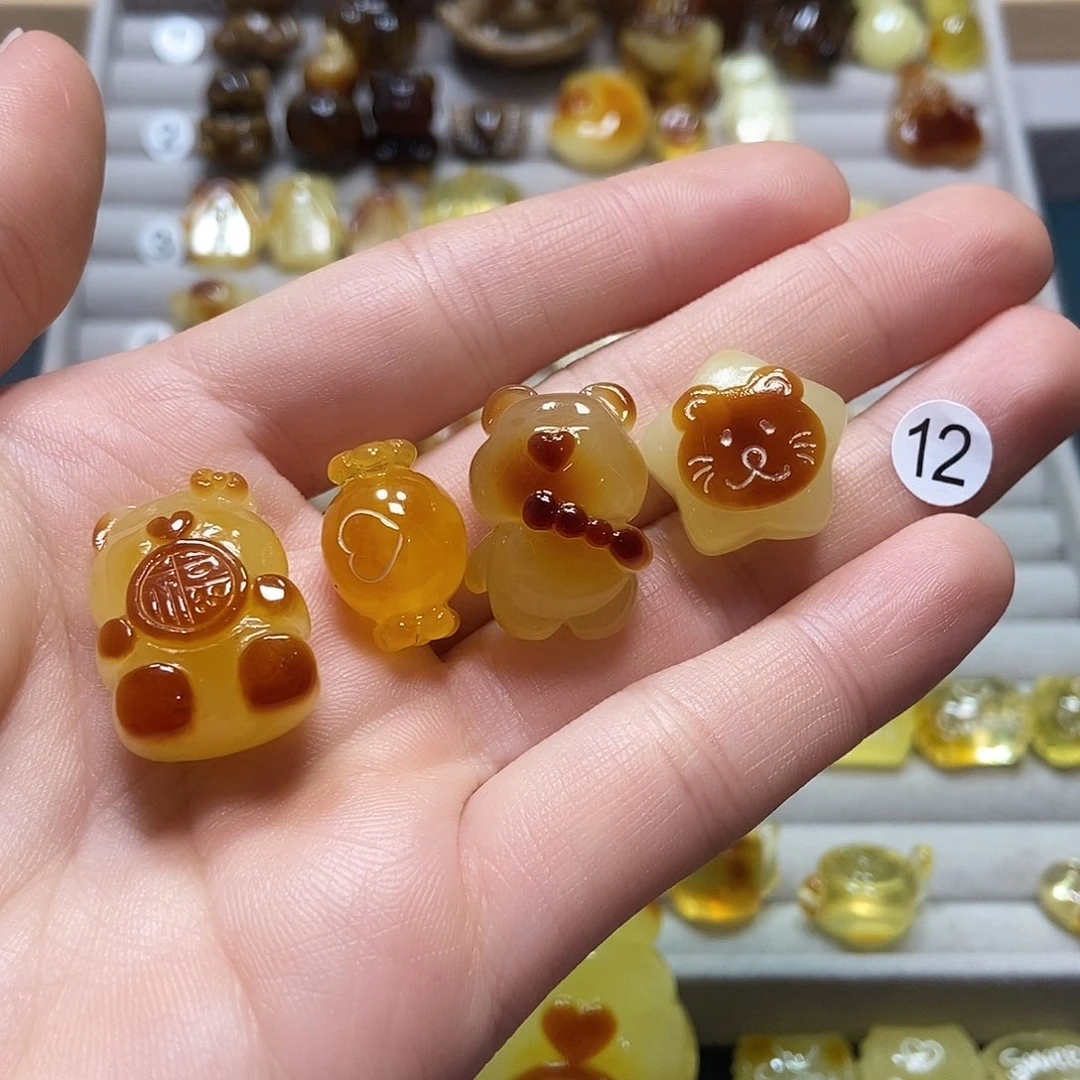 琥珀裸石未镶嵌用****9，