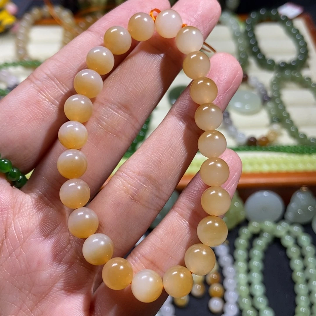 手串未镶嵌和田玉（糖玉）灵*