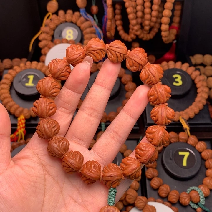 桃核吊坠锦**程1.7野生红魔手串