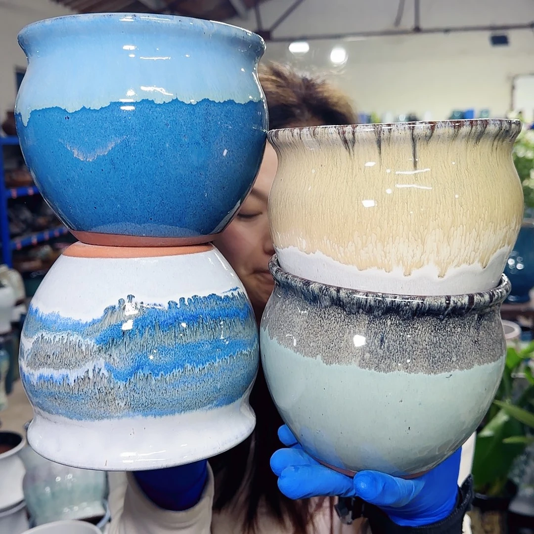 紫砂花盆高13口15