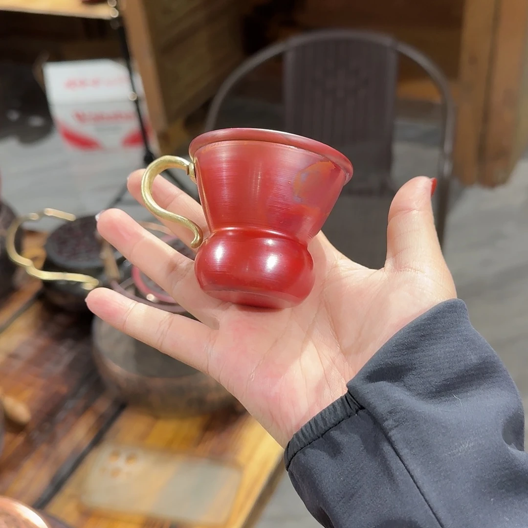 紫铜手工主人杯淬火