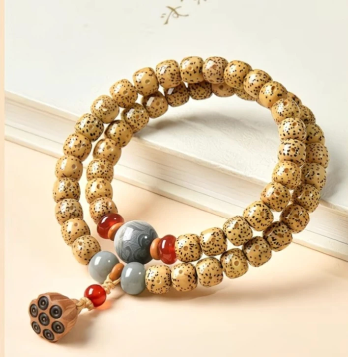 手链 原生态星月菩提双圈手串男女手持复古文玩佛珠手链
