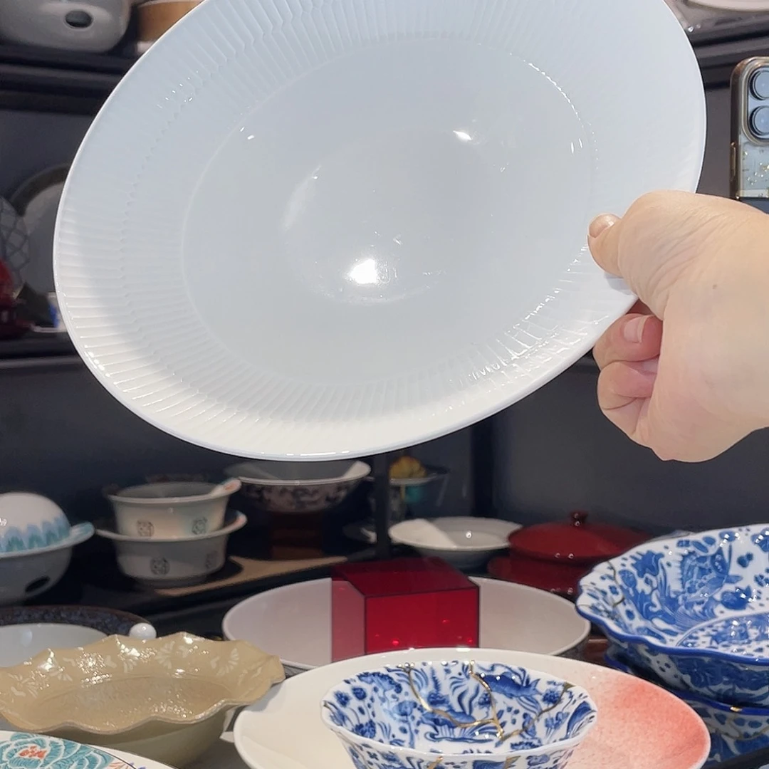 瓷10寸高白瓷景德镇元碗