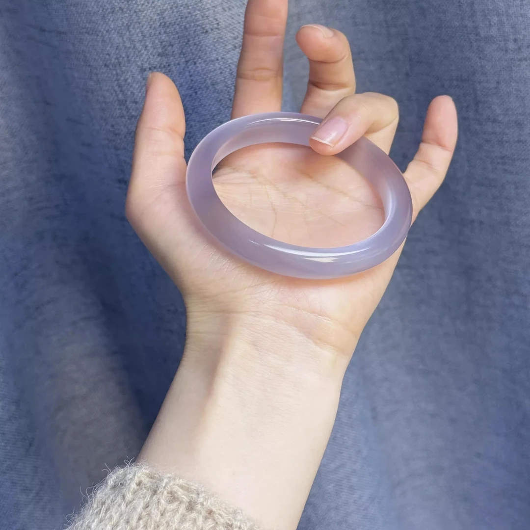 紫 52圈口【精品款猫眼】开运手镯（冰冰紫）高级典雅/富婆气质款