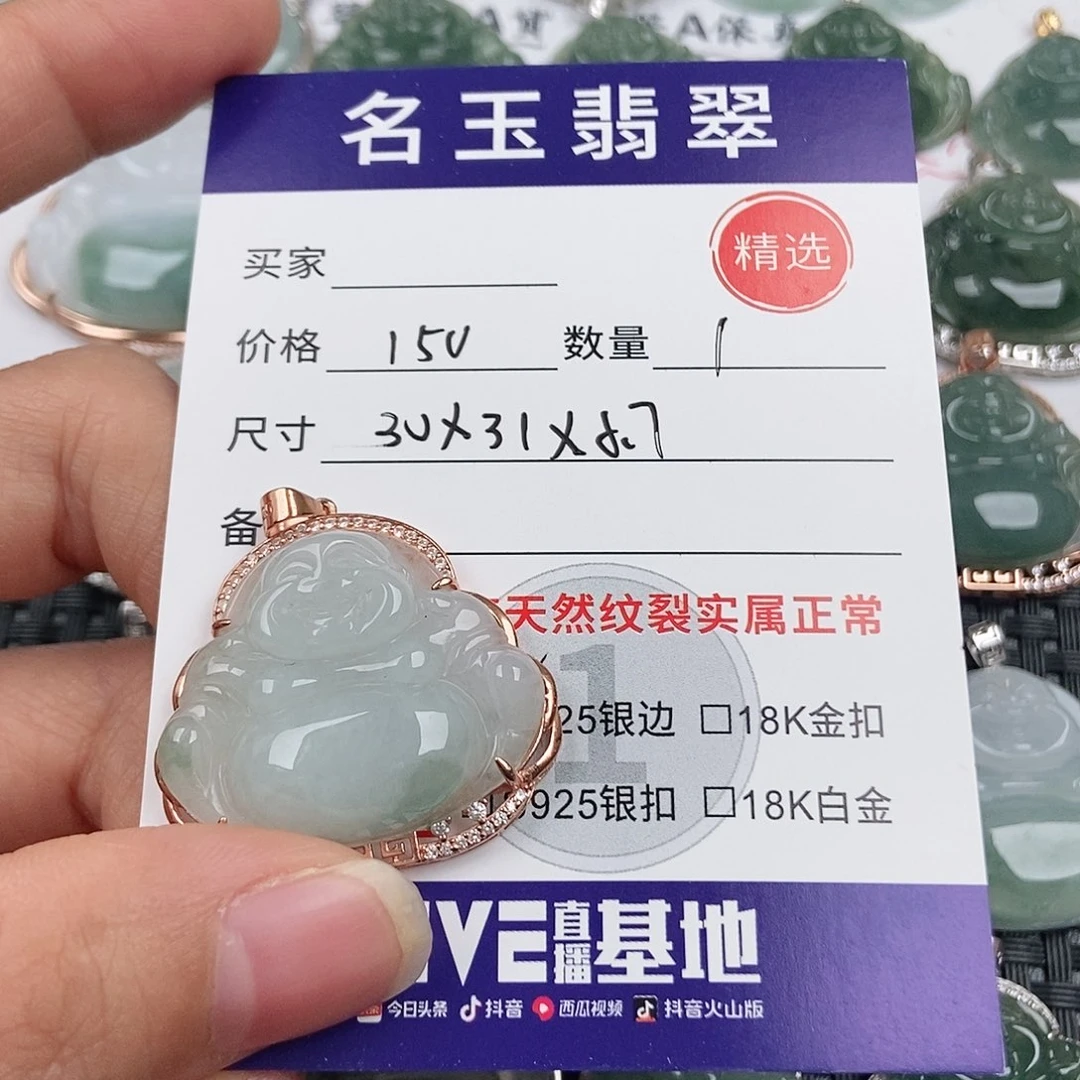 翡翠银S925镶嵌颈饰