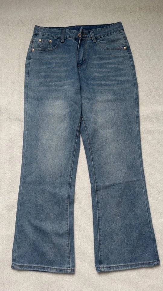 ［OF Course］517风格牛仔裤水洗微喇修身显瘦水洗长裤子男